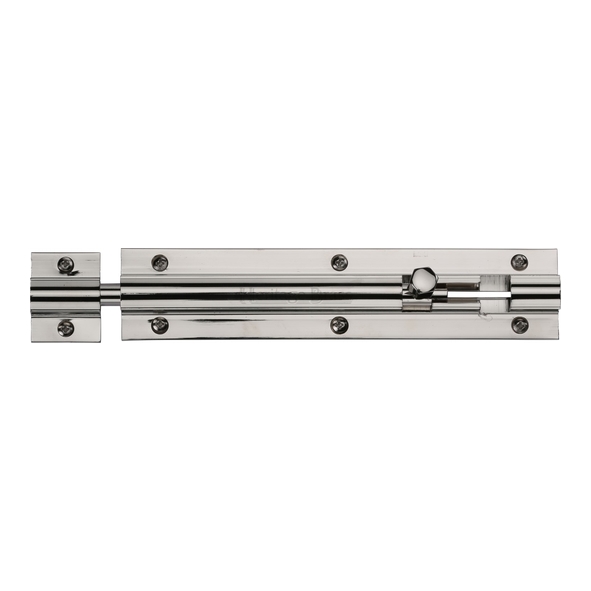 C1582 6-PNF • 152 x 032mm • Polished Nickel • Heritage Brass Straight Barrel Bolt